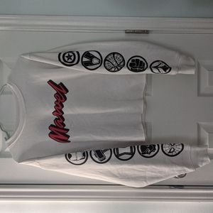 Marvel long sleeve crop top